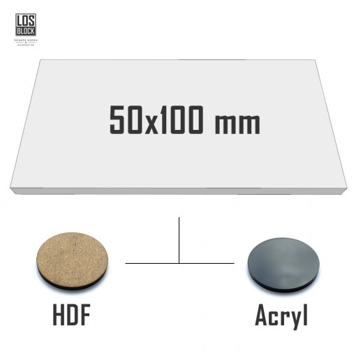 Прямоугольная база 50x100 мм